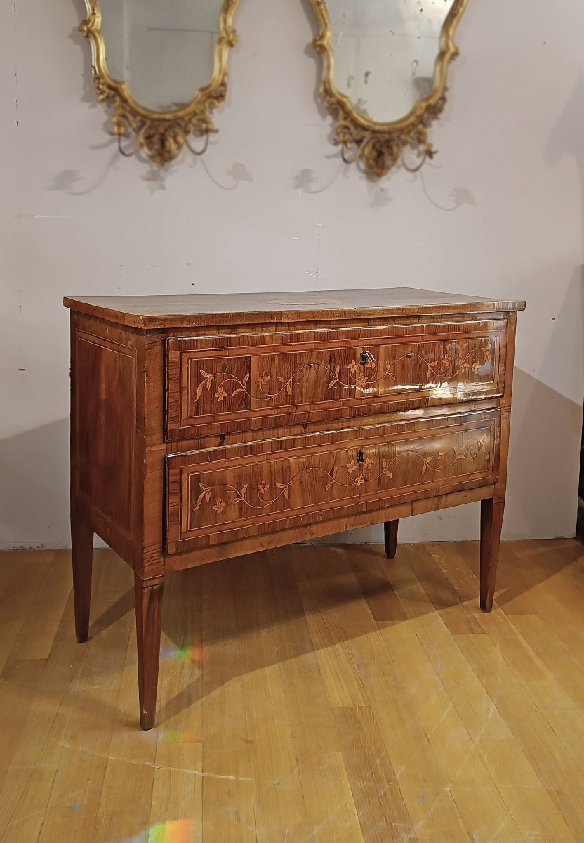 COMMODE NÉOCLASSIQUE MARQUÉE SECONDE MOITIÉ DU 18ème SIÈCLE-photo-2