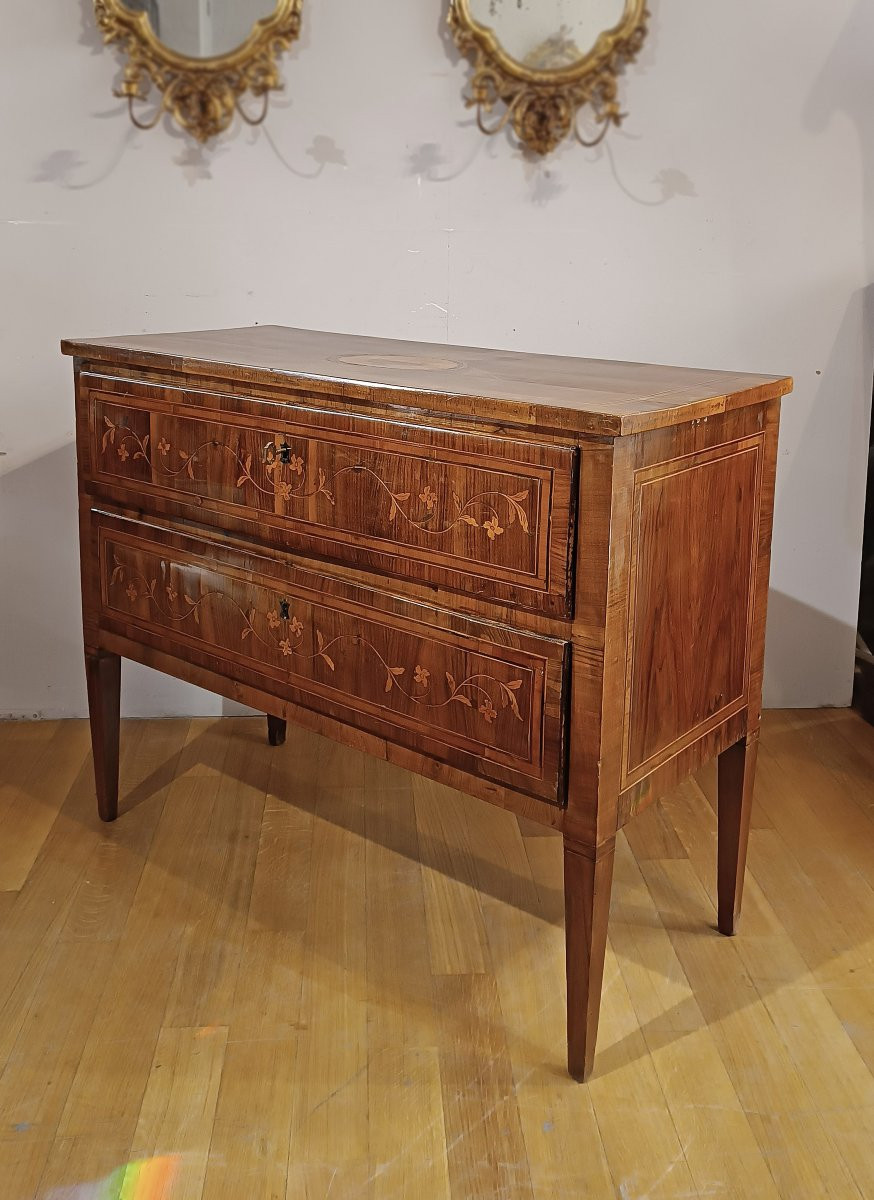 COMMODE NÉOCLASSIQUE MARQUÉE SECONDE MOITIÉ DU 18ème SIÈCLE-photo-3