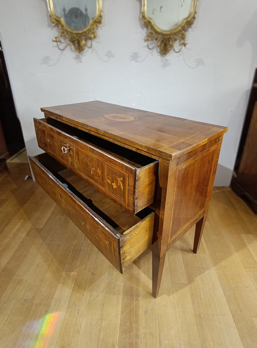 COMMODE NÉOCLASSIQUE MARQUÉE SECONDE MOITIÉ DU 18ème SIÈCLE-photo-1