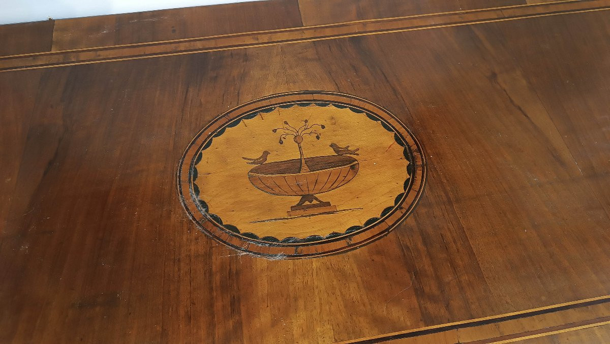 COMMODE NÉOCLASSIQUE MARQUÉE SECONDE MOITIÉ DU 18ème SIÈCLE-photo-3