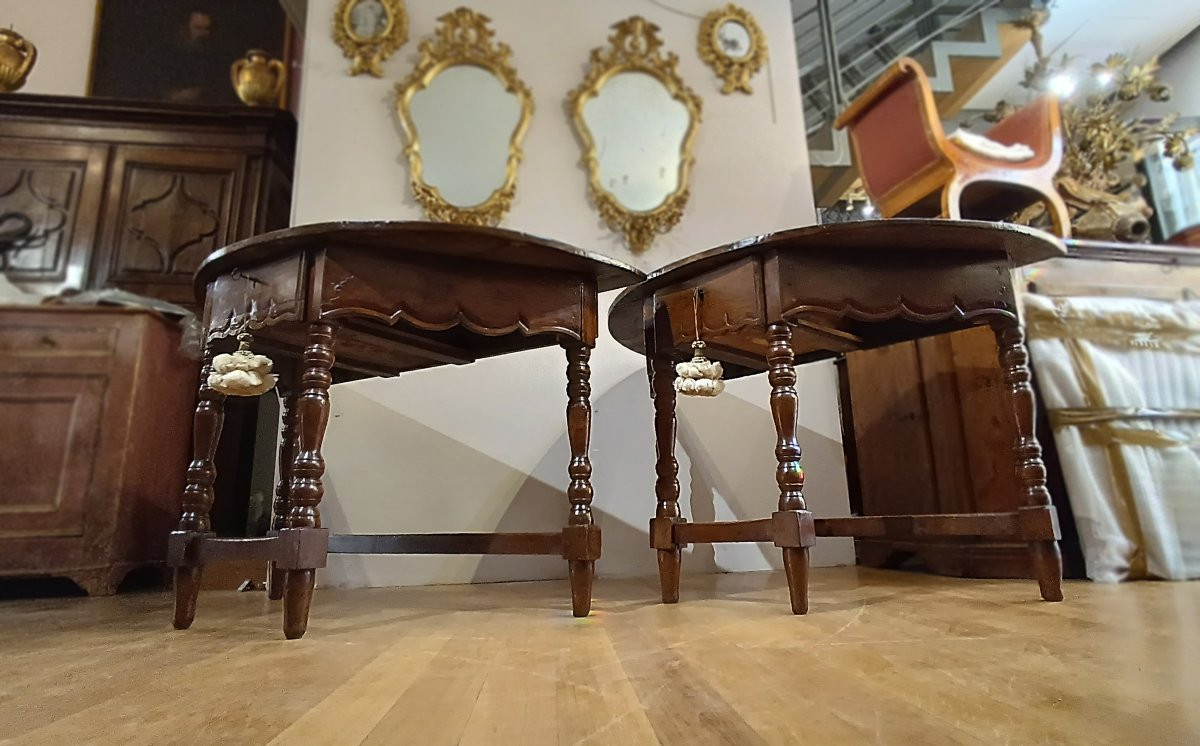 PAIRE DE CONSOLES EN NOYER LOUIS XIV FIN DU 17ème SIÈCLE-photo-6