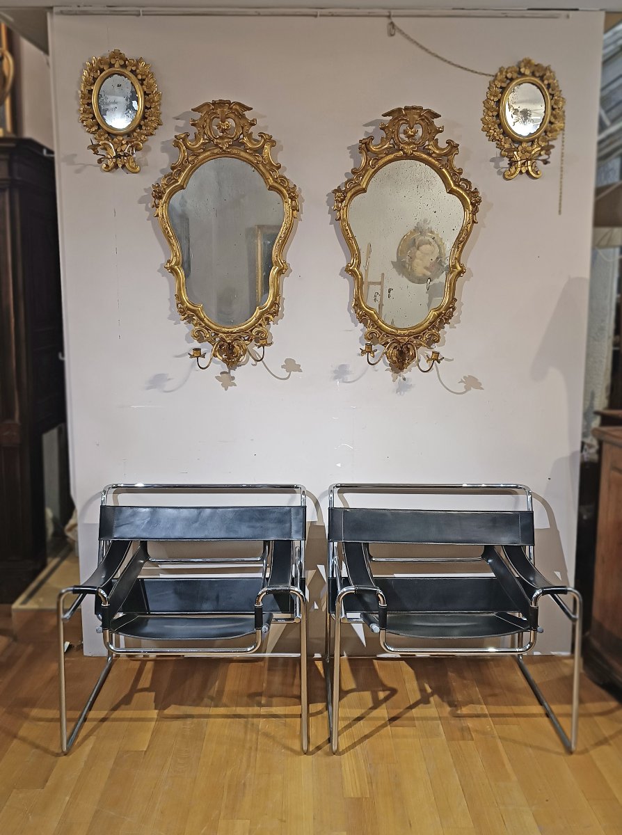 PAIRE DE FAUTEUILS “WASSILY” SECONDE MOITIÉ DU 20ème SIÈCLE-photo-6