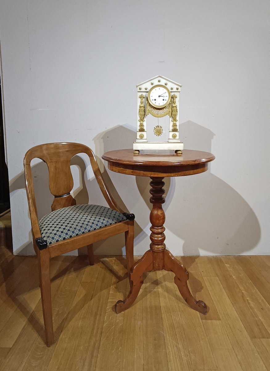 Mid-19th Century Round Cypress Coffee Table-photo-6