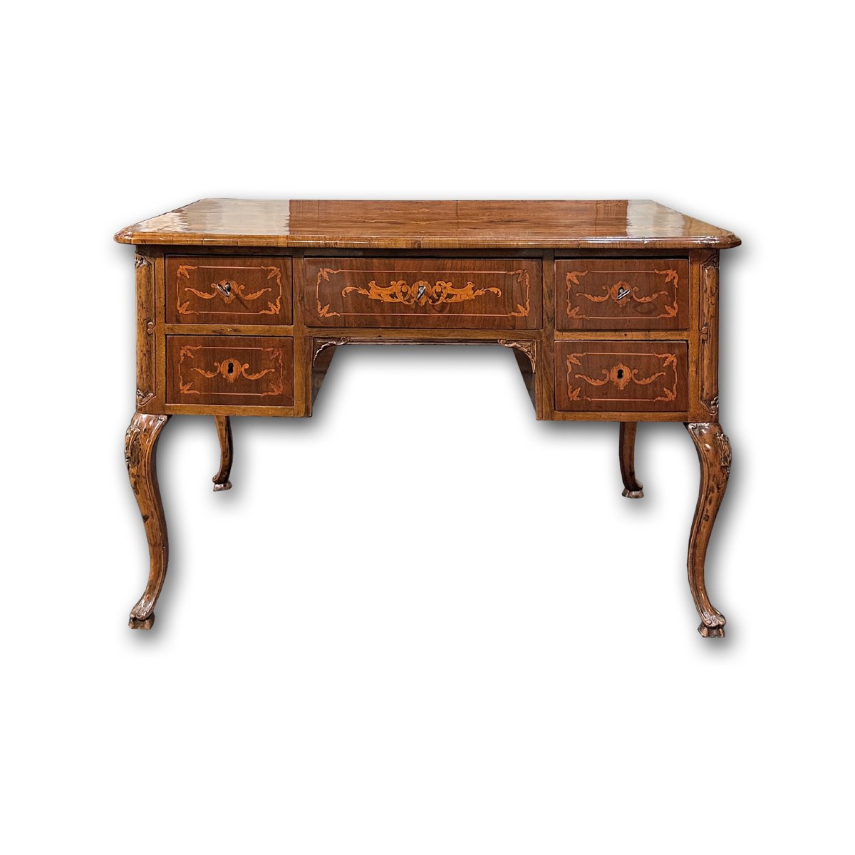 BUREAU LOUIS XV A MARQUETERIE MILIEU DU 18ème SIECLE
