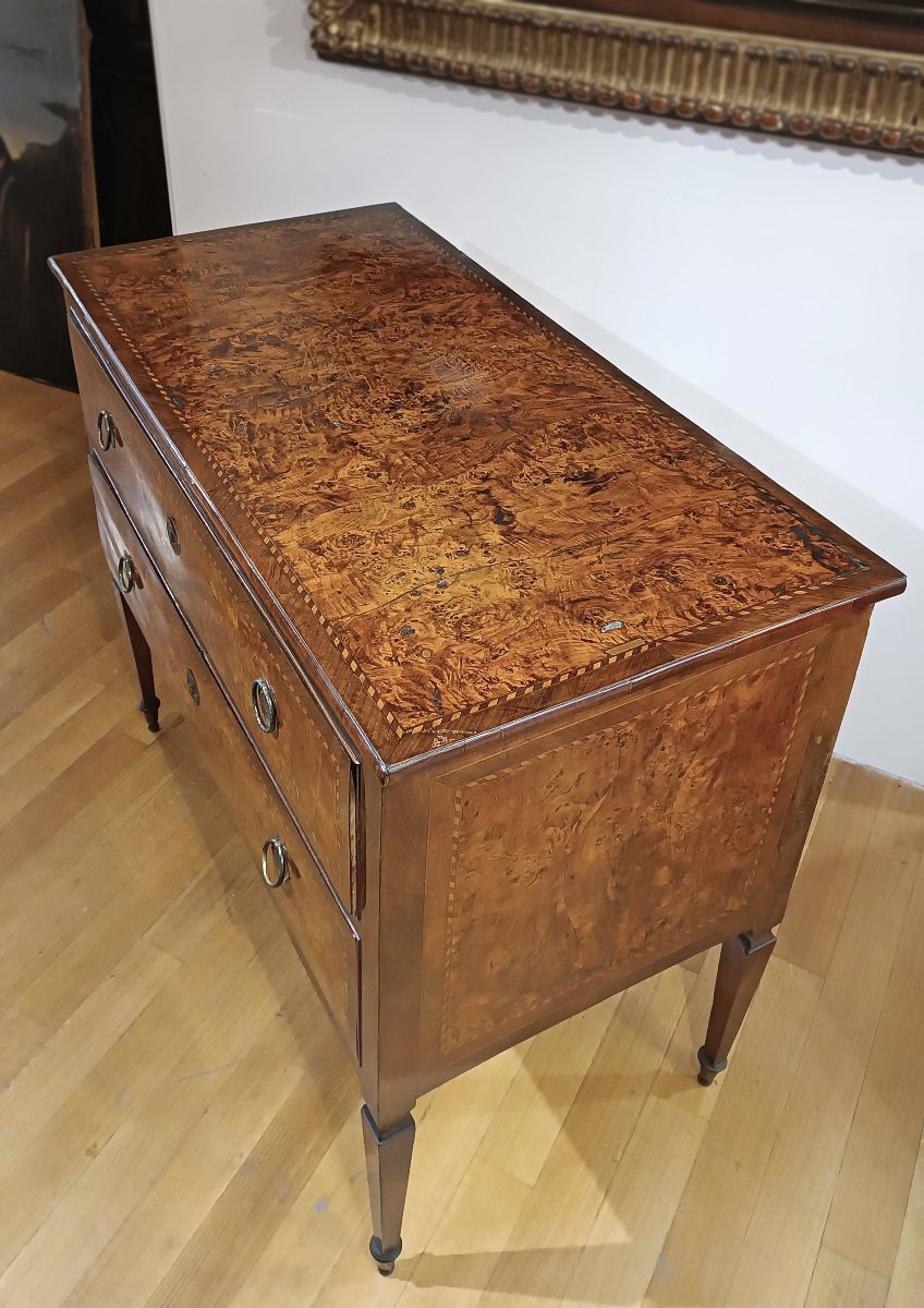 COMMODE LOUIS XVI EN PLACAGE SECONDE MOITIÉ DU 18ème SIÈCLE-photo-2