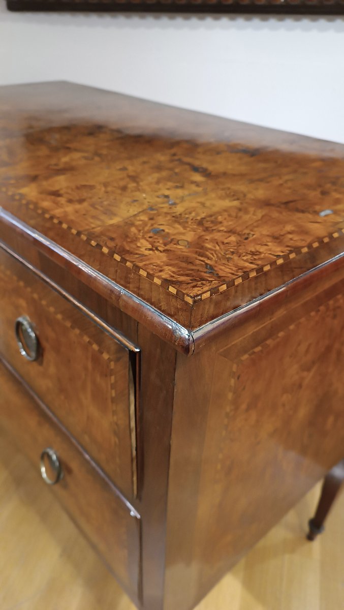COMMODE LOUIS XVI EN PLACAGE SECONDE MOITIÉ DU 18ème SIÈCLE-photo-3