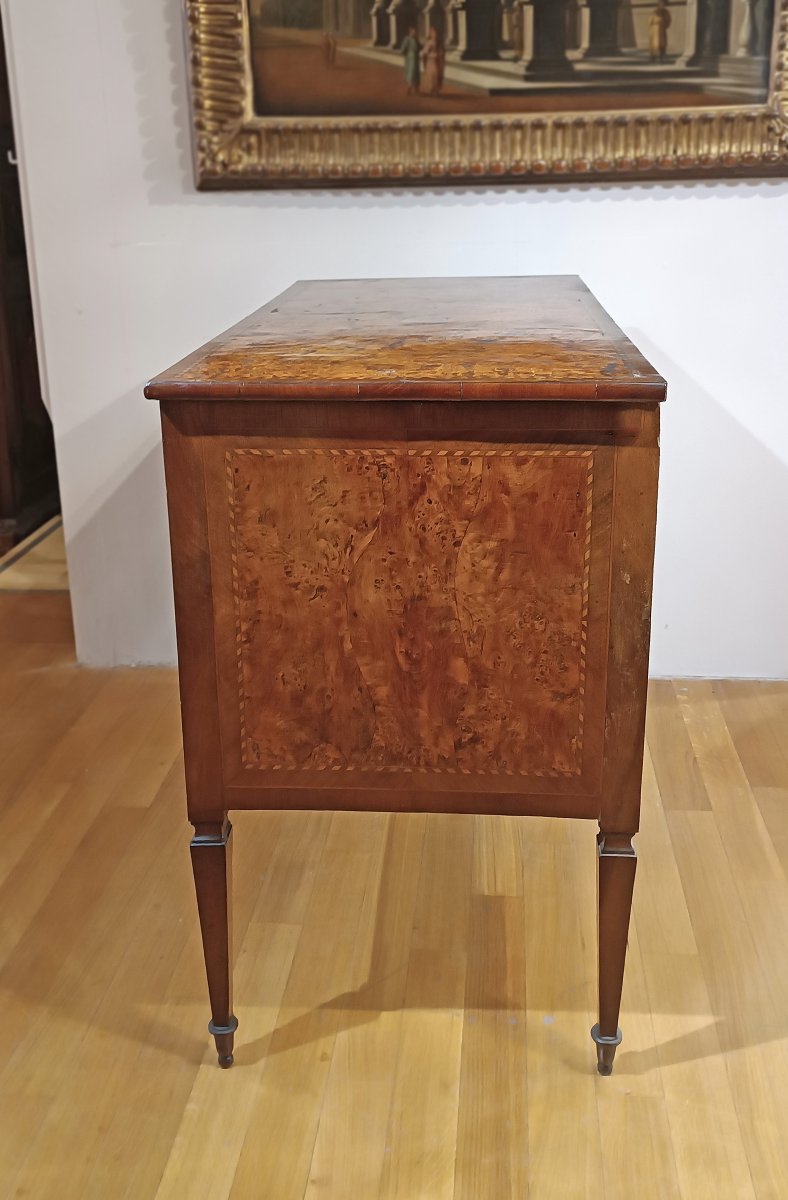 COMMODE LOUIS XVI EN PLACAGE SECONDE MOITIÉ DU 18ème SIÈCLE-photo-5