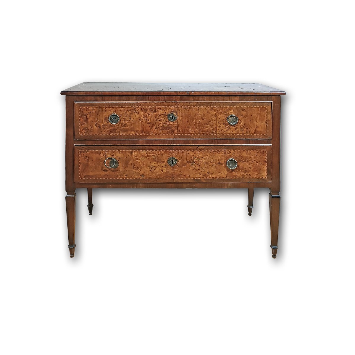 COMMODE LOUIS XVI EN PLACAGE SECONDE MOITIÉ DU 18ème SIÈCLE