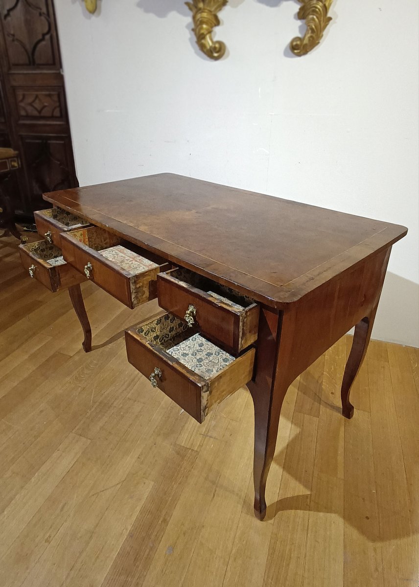 BUREAU LOUIS XV PLAQUÉ MILIEU DU 18ème SIÈCLE-photo-1