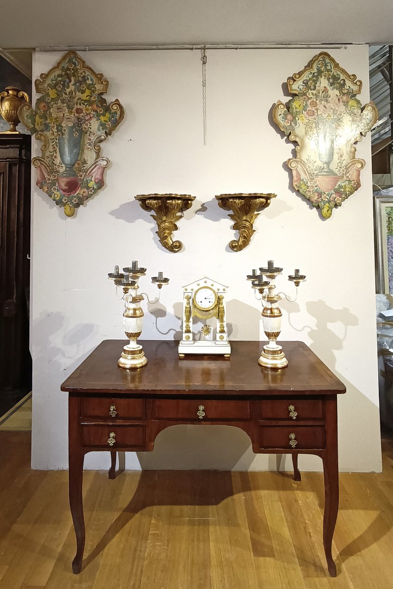 BUREAU LOUIS XV PLAQUÉ MILIEU DU 18ème SIÈCLE-photo-6