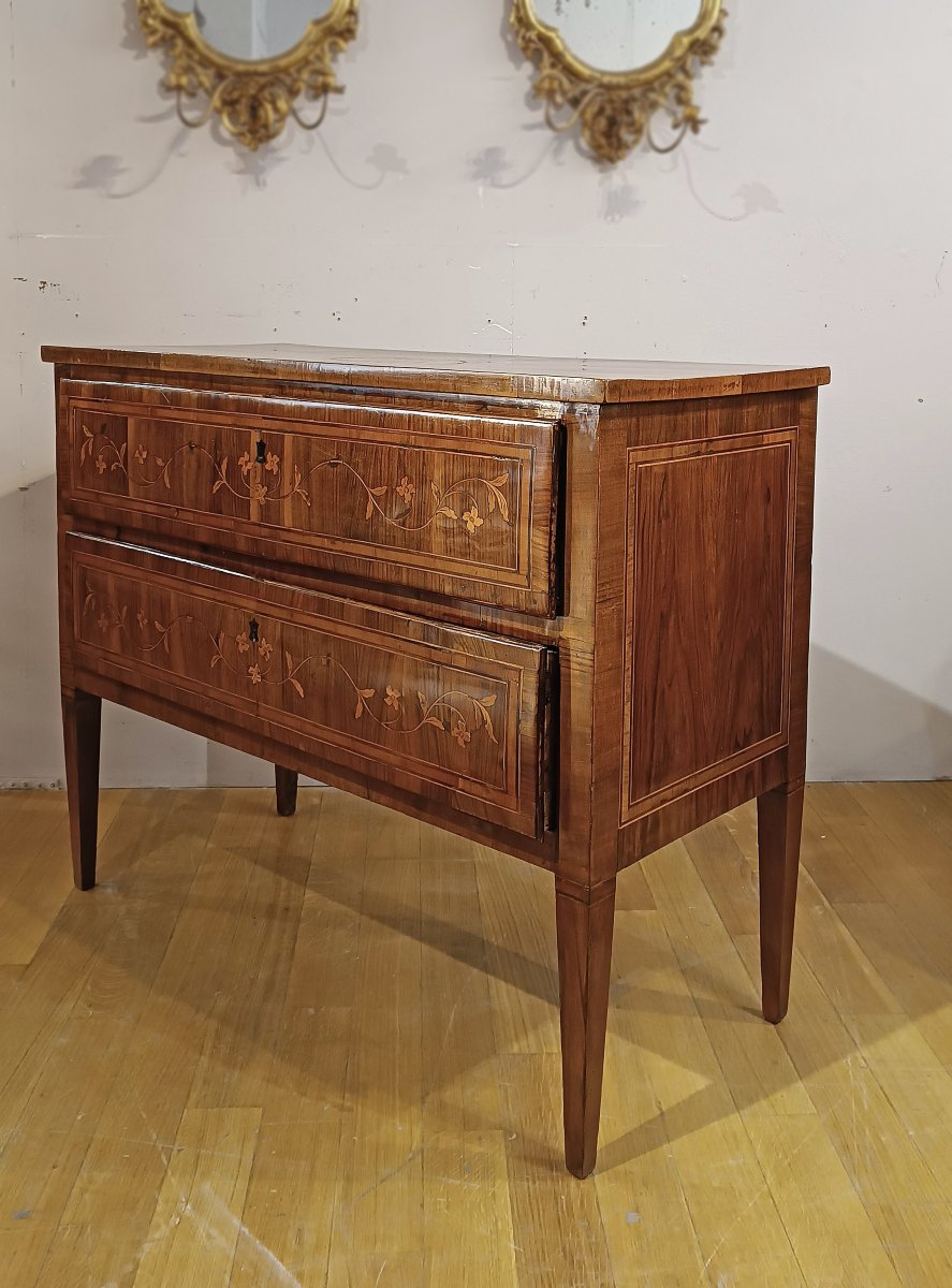 COMMODE NÉOCLASSIQUE MARQUÉE SECONDE MOITIÉ DU 18ème SIÈCLE-photo-3