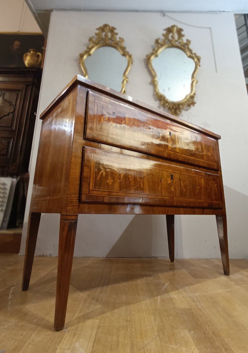 COMMODE NÉOCLASSIQUE MARQUÉE SECONDE MOITIÉ DU 18ème SIÈCLE-photo-5