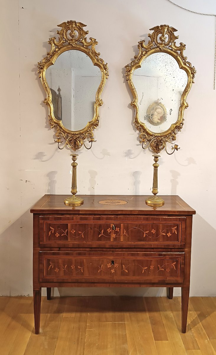 COMMODE NÉOCLASSIQUE MARQUÉE SECONDE MOITIÉ DU 18ème SIÈCLE-photo-6