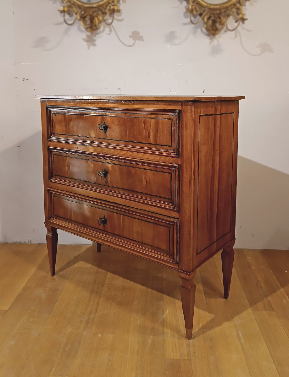  PETITE COMMODE NÉOCLASSIQUE SECONDE MOITIÉ DU 18ème SIÈCLE-photo-2