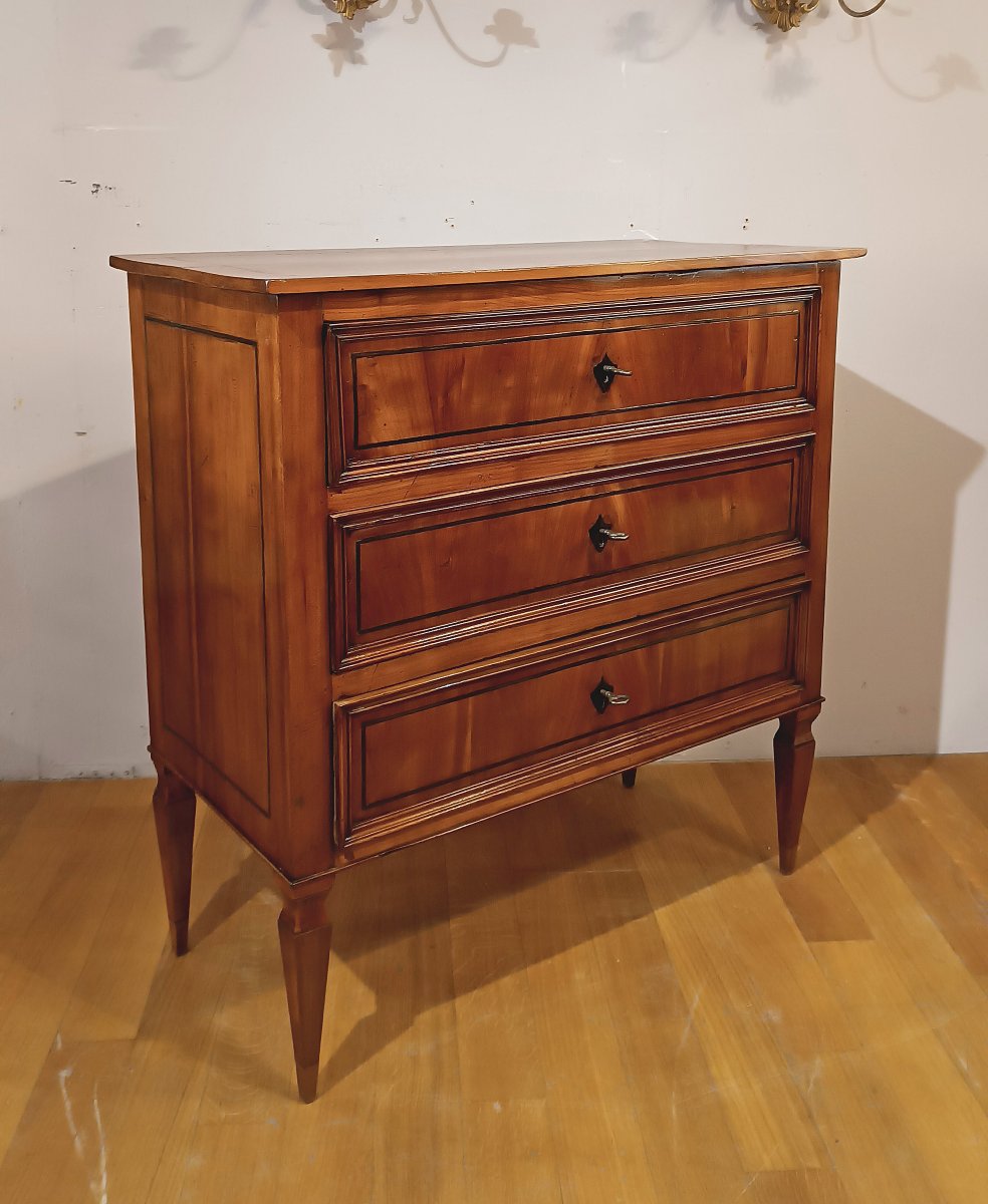  PETITE COMMODE NÉOCLASSIQUE SECONDE MOITIÉ DU 18ème SIÈCLE-photo-3