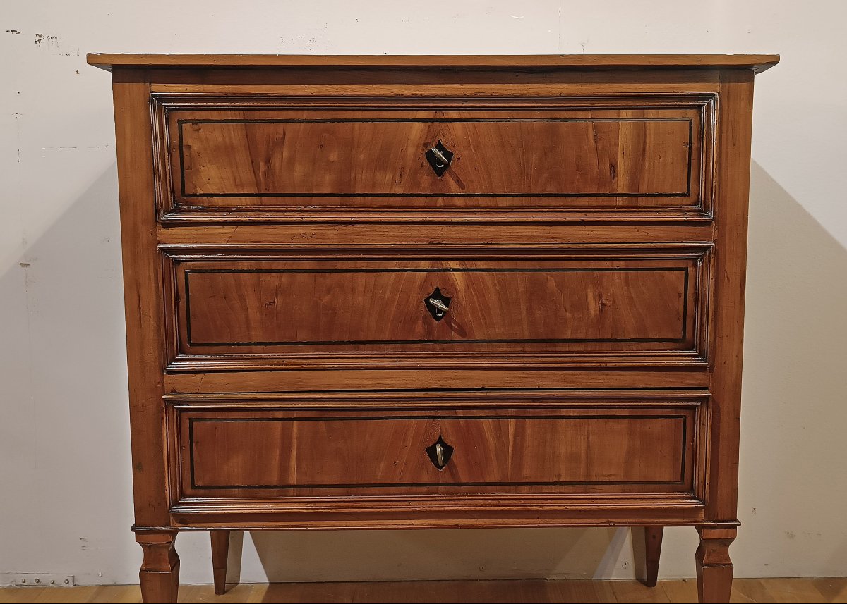  PETITE COMMODE NÉOCLASSIQUE SECONDE MOITIÉ DU 18ème SIÈCLE-photo-2