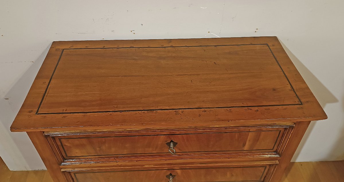  PETITE COMMODE NÉOCLASSIQUE SECONDE MOITIÉ DU 18ème SIÈCLE-photo-3