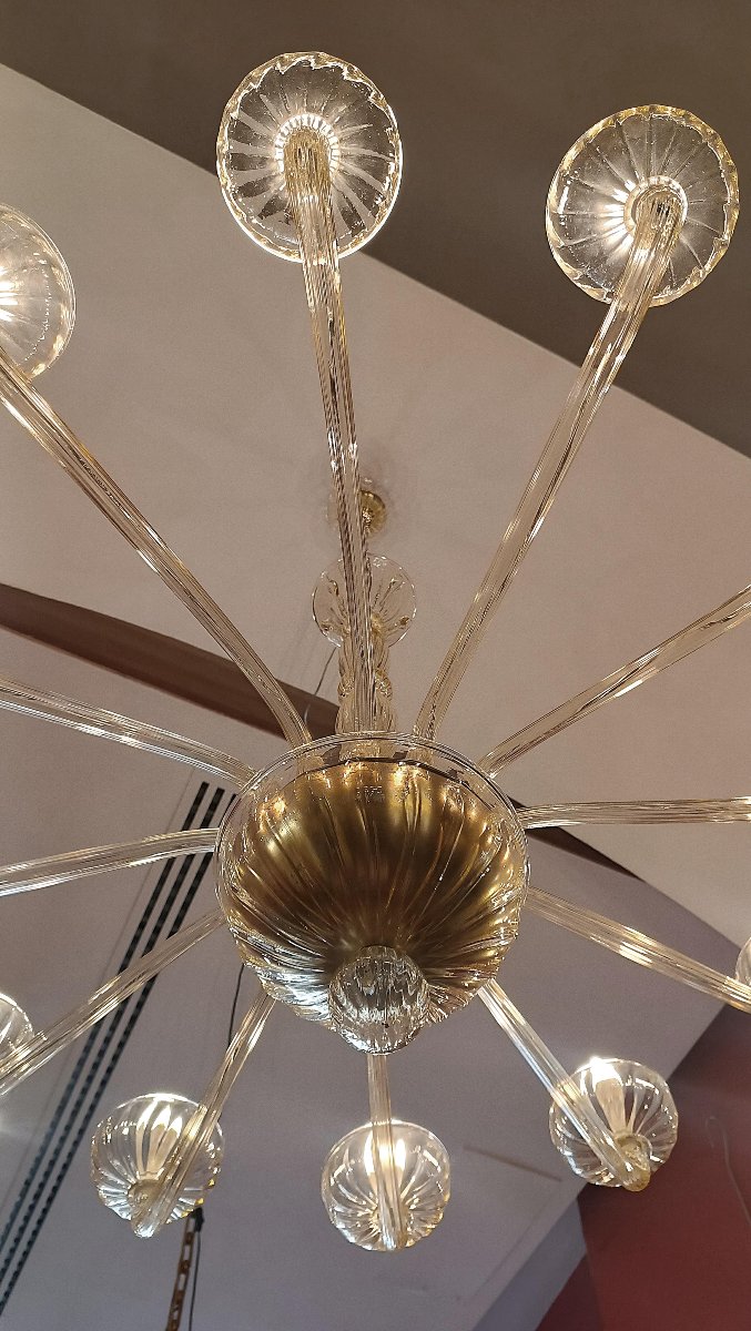 1970s Venini Glass Chandelier -photo-4