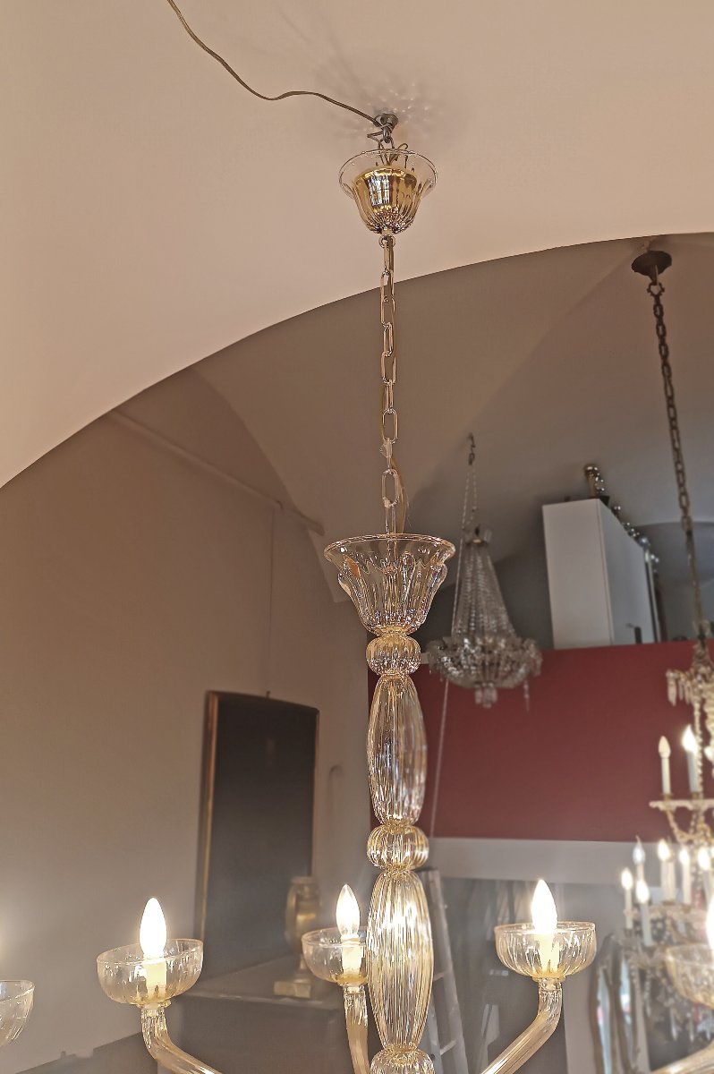1970s Venini Glass Chandelier -photo-8