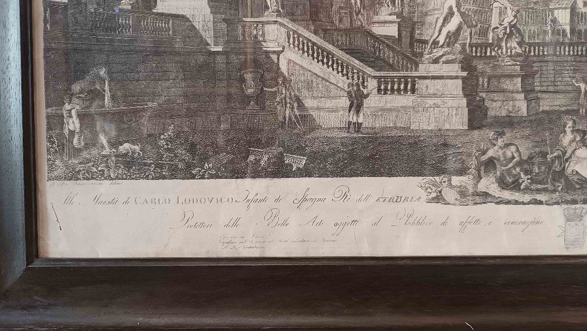 PAIRE DE GRAVURES DE MONUMENTS DE ROME ET D'ÉTRURIE FIN DU 19ème SIÈCLE-photo-4