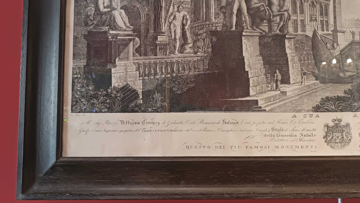 PAIRE DE GRAVURES DE MONUMENTS DE ROME ET D'ÉTRURIE FIN DU 19ème SIÈCLE-photo-4