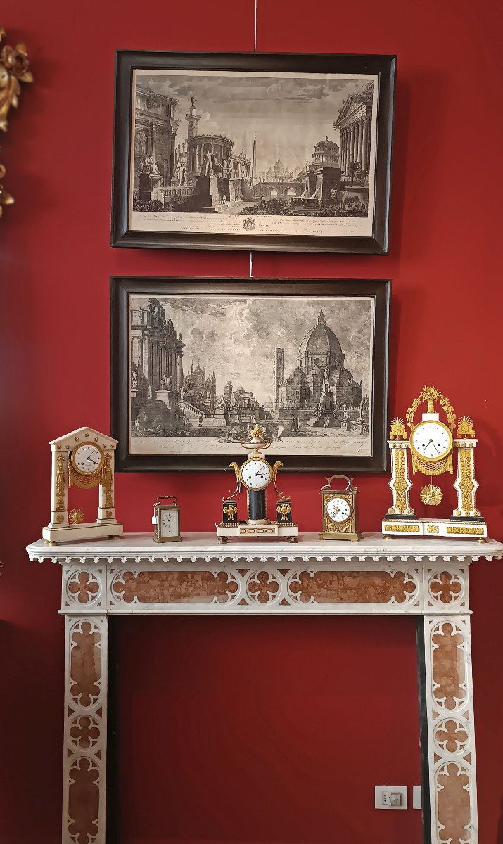 PAIRE DE GRAVURES DE MONUMENTS DE ROME ET D'ÉTRURIE FIN DU 19ème SIÈCLE-photo-6
