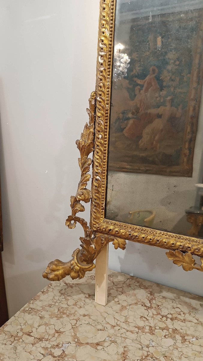GRAND MIROIR NÉOCLASSIQUE DEUXIÈME MOITIÉ DU 18ème SIÈCLE-photo-3