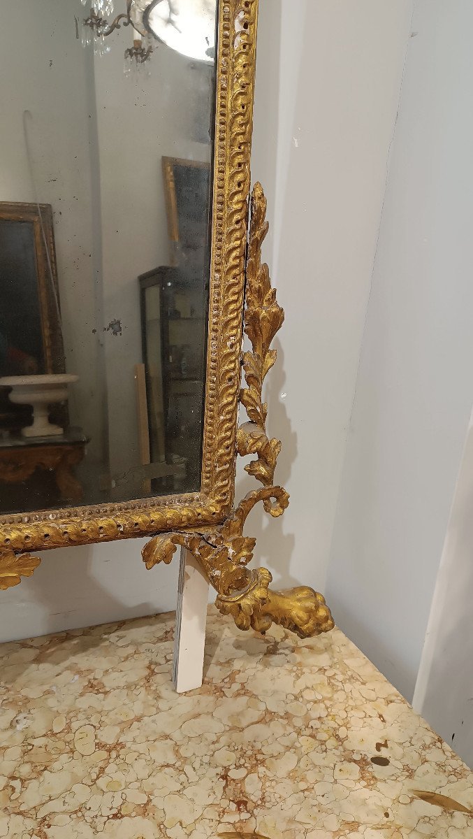 GRAND MIROIR NÉOCLASSIQUE DEUXIÈME MOITIÉ DU 18ème SIÈCLE-photo-4