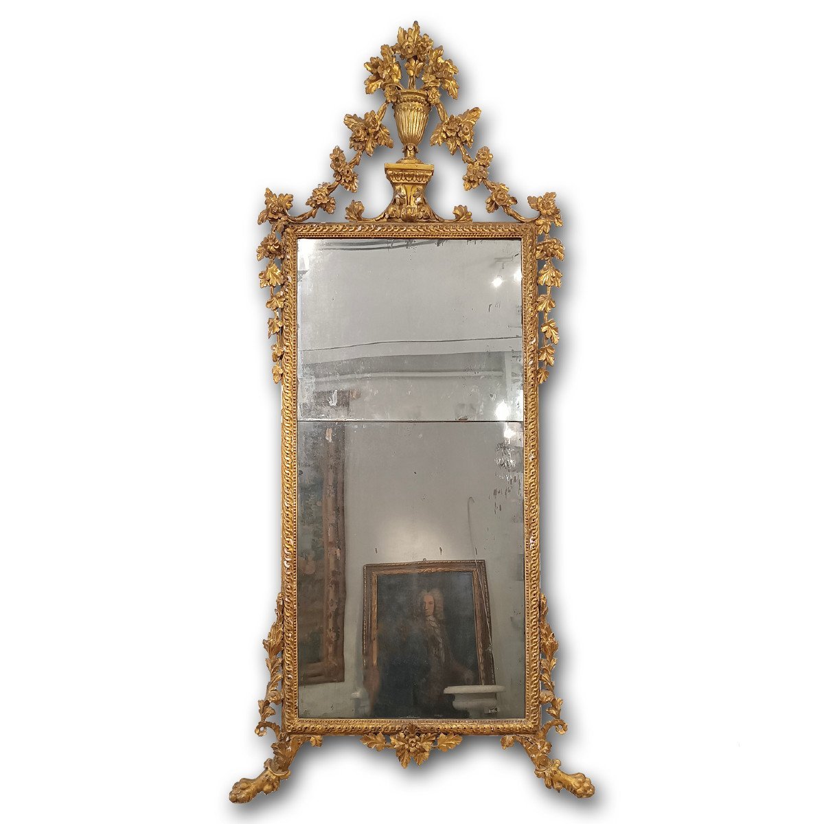 GRAND MIROIR NÉOCLASSIQUE DEUXIÈME MOITIÉ DU 18ème SIÈCLE