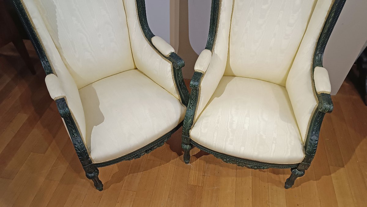 Early 19th Century Pair Of Bergère Armchairs-photo-5