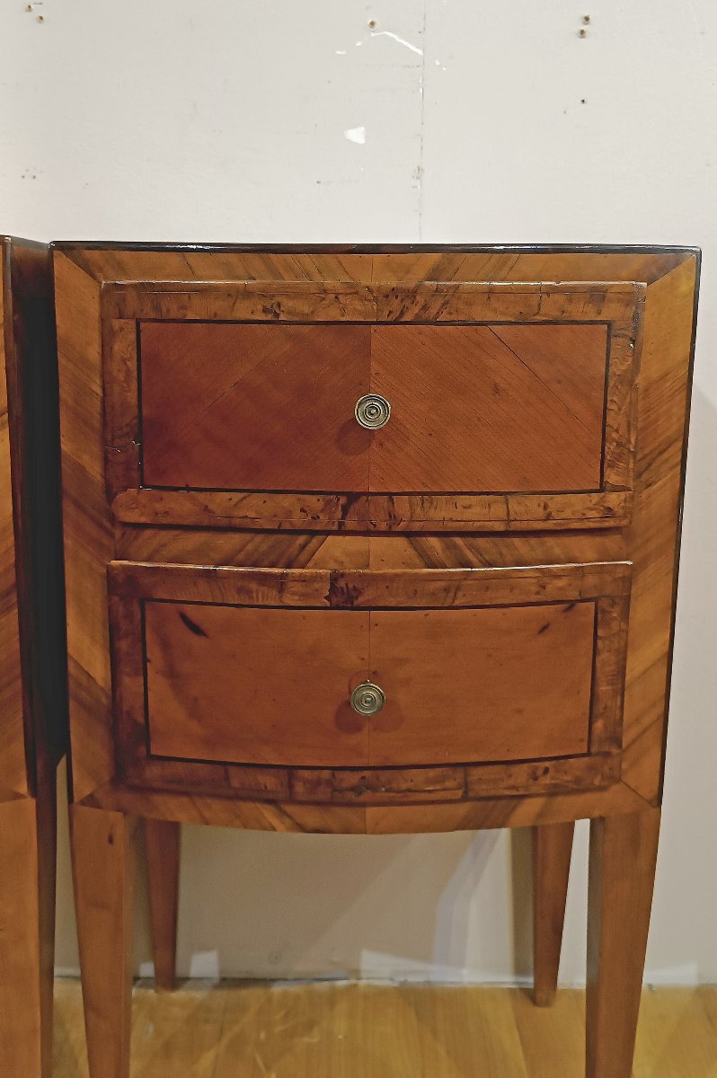 TABLES DE CHEVET DIRECTOIRE EN PLACAGE FIN DU 18ème SIÈCLE-photo-4