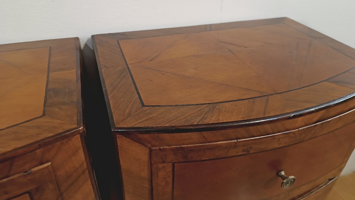 TABLES DE CHEVET DIRECTOIRE EN PLACAGE FIN DU 18ème SIÈCLE-photo-5