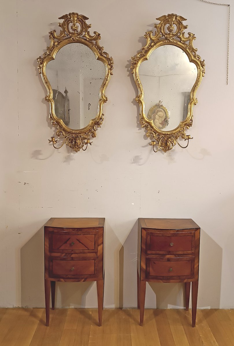 TABLES DE CHEVET DIRECTOIRE EN PLACAGE FIN DU 18ème SIÈCLE-photo-6