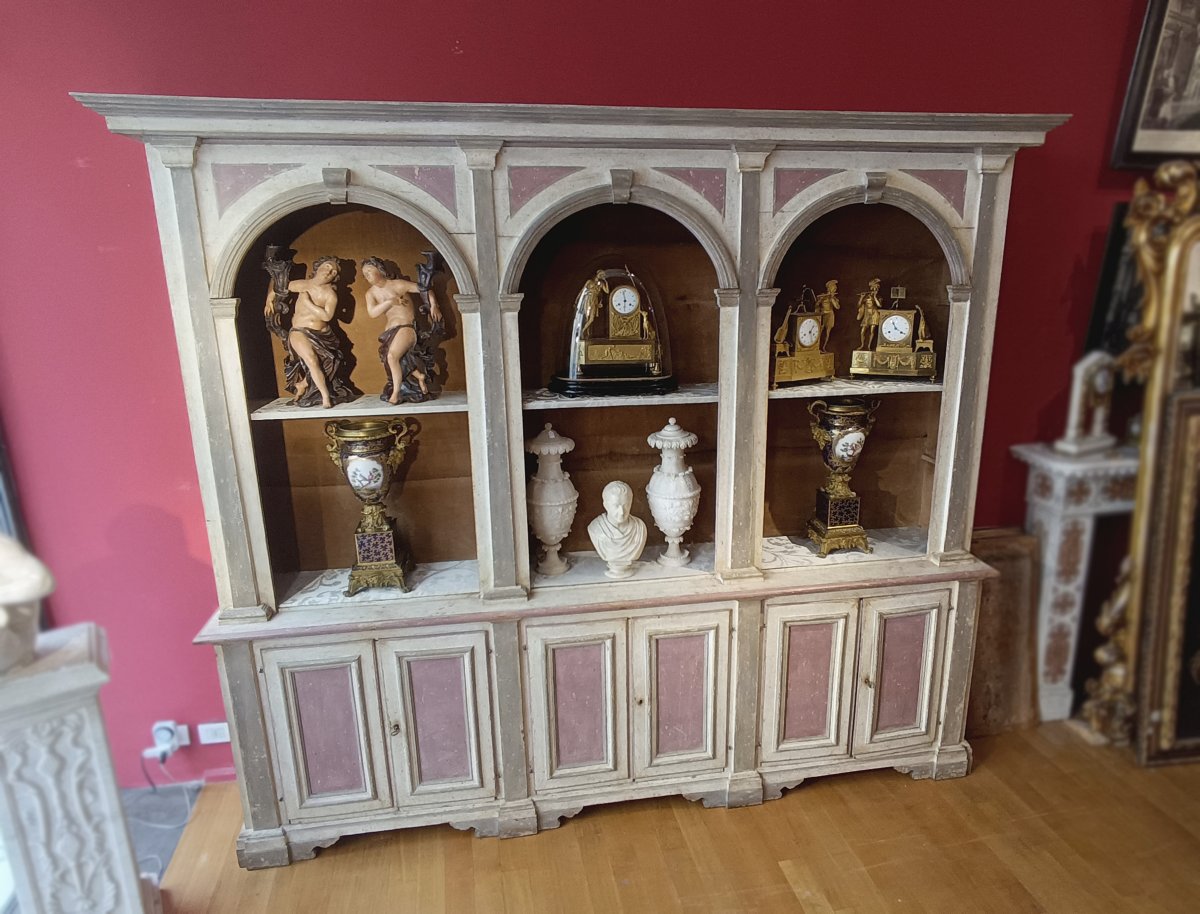 Late 18th-early 19th Century Painted Neoclassical Bookcase-photo-6