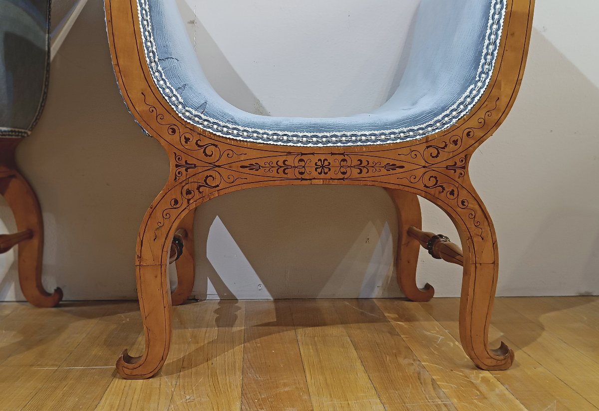 First Half Of The 19th Century Pair Of Charles X Stools-photo-8
