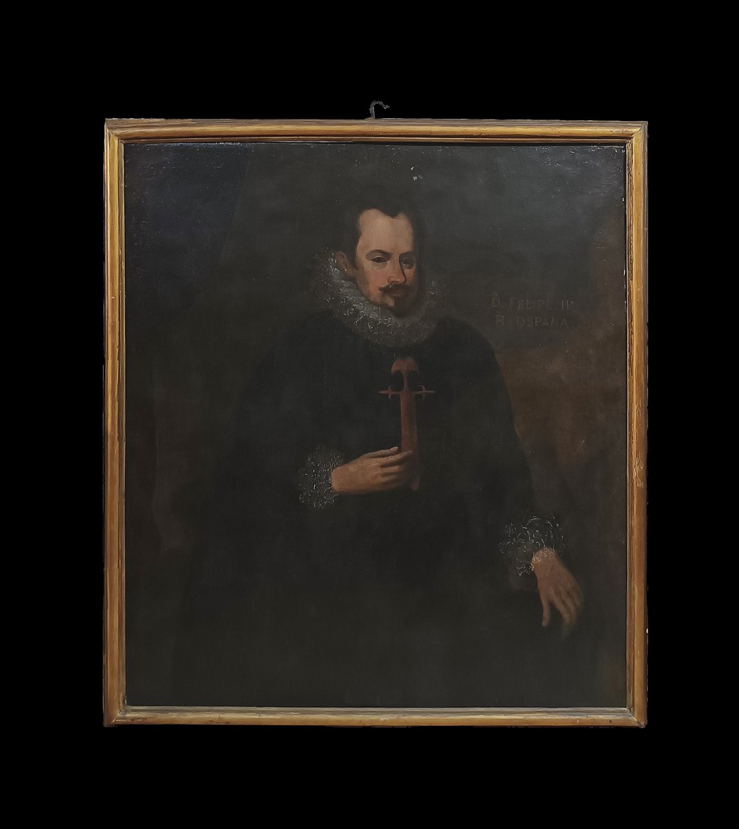 PORTRAIT DE PHILIPPE II ROI D'ESPAGNE FIN DU 16ème SIÈCLE-photo-2
