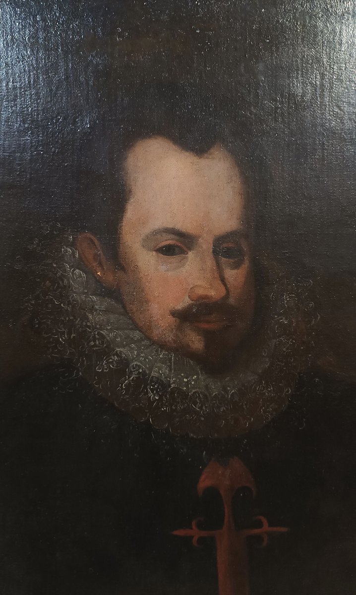 PORTRAIT DE PHILIPPE II ROI D'ESPAGNE FIN DU 16ème SIÈCLE-photo-1