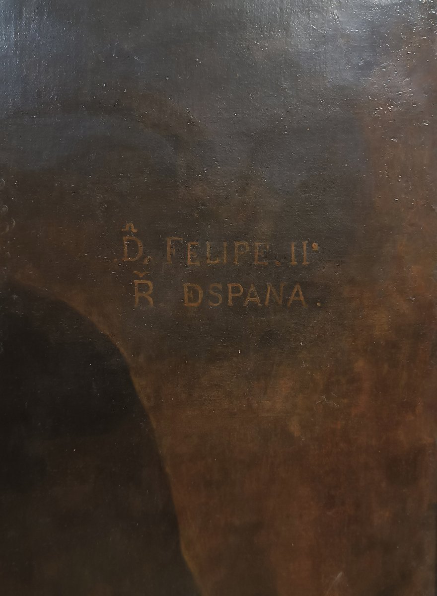 PORTRAIT DE PHILIPPE II ROI D'ESPAGNE FIN DU 16ème SIÈCLE-photo-5
