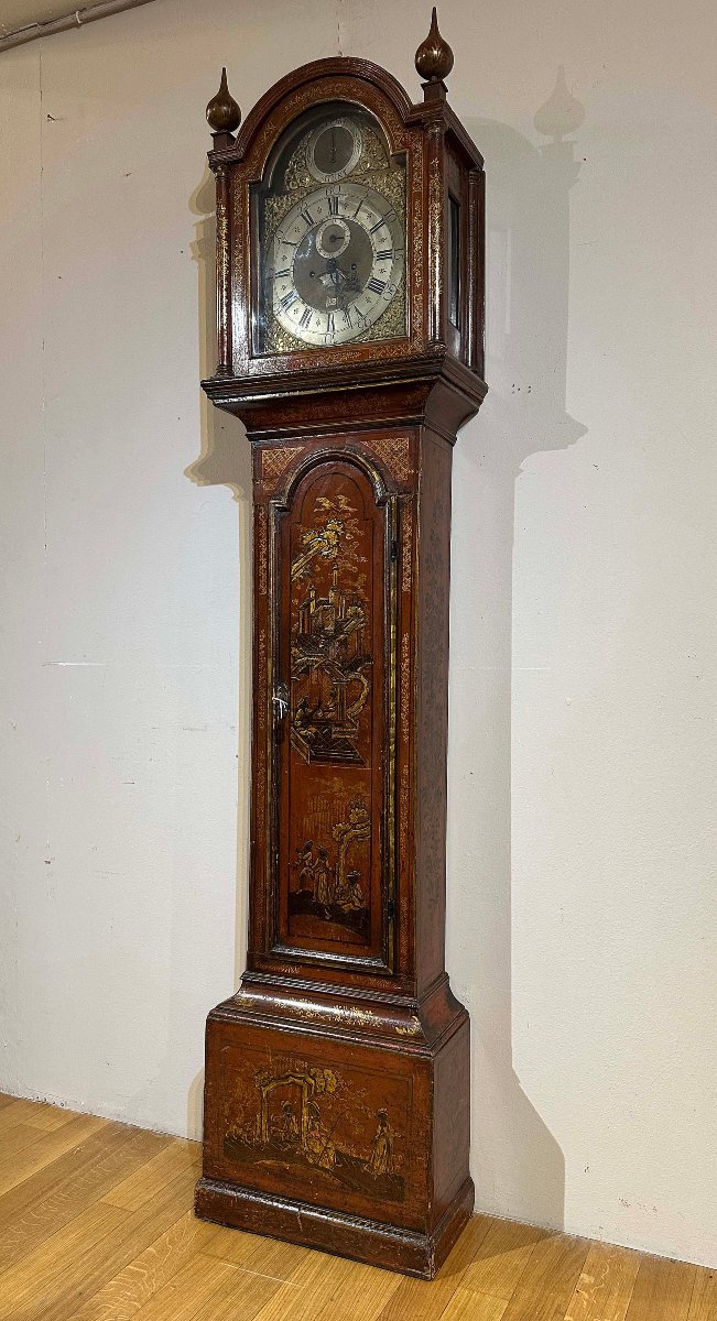 Mid-18th Century Venetian Lacquer Tower Clock-photo-2