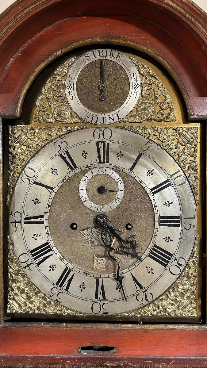 Mid-18th Century Venetian Lacquer Tower Clock-photo-5