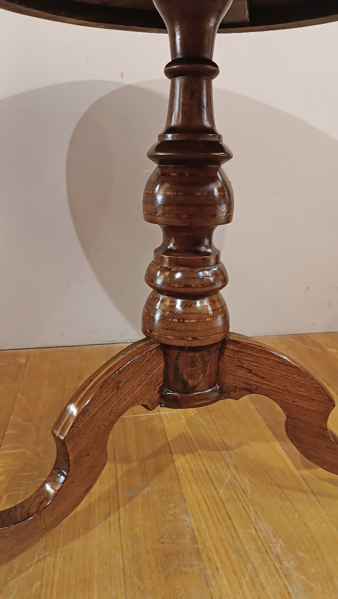 Mid-19th Century Round Coffee Table With Inlays-photo-3