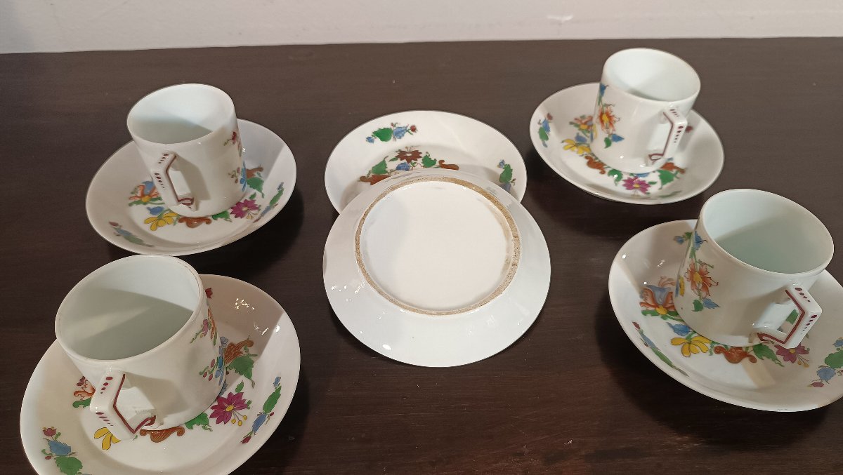 SERVICE DE SIX TASSES TULIPES GINORI FIN DU 18ème SIÈCLE-photo-6