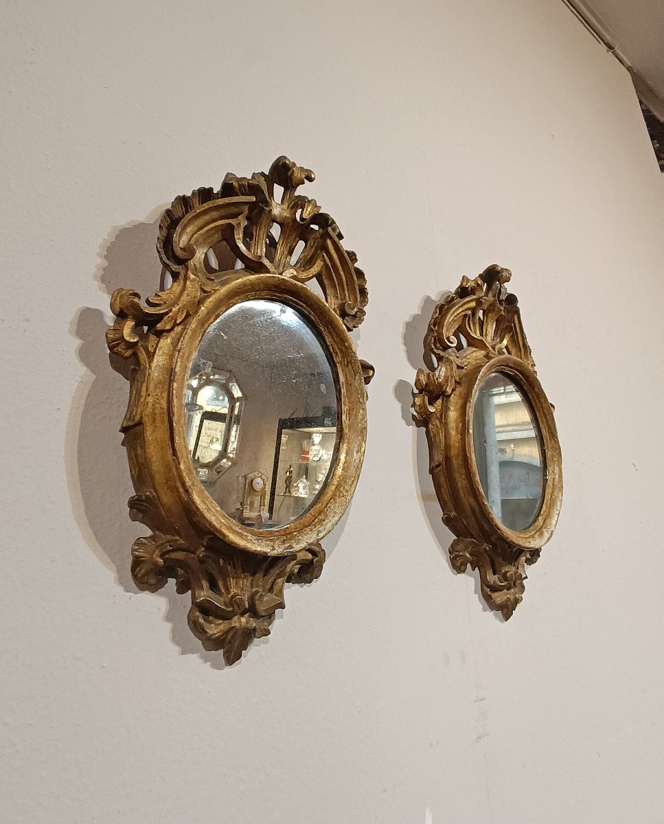 Mid-18th Century Pair Of Small Louis XV Mirrors-photo-5