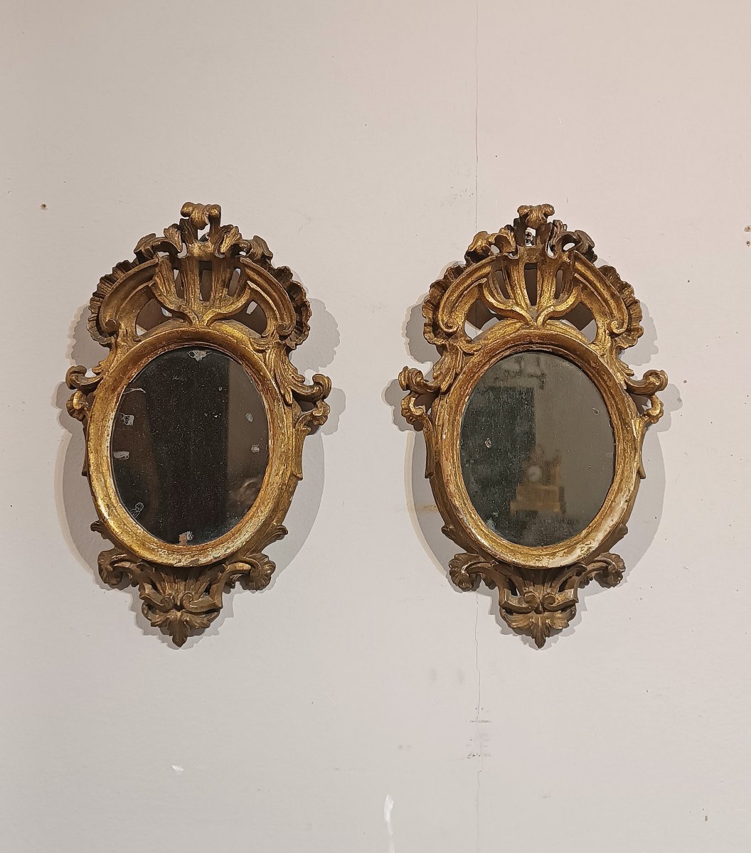 Mid-18th Century Pair Of Small Louis XV Mirrors-photo-7