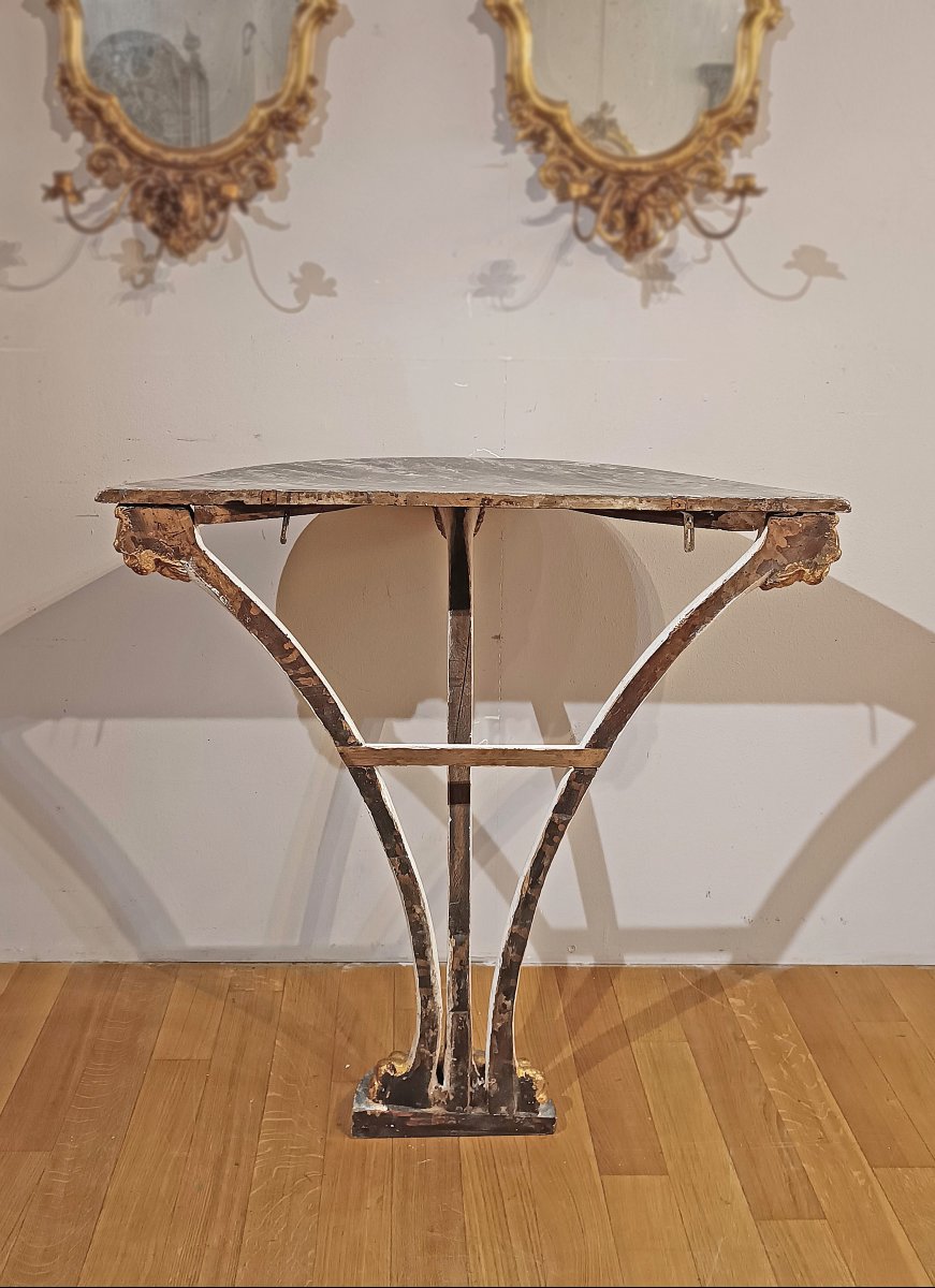 Second Half Of The 18th Century Painted Wood Console Table-photo-4