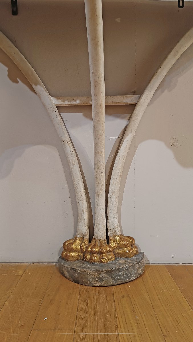 Second Half Of The 18th Century Painted Wood Console Table-photo-2
