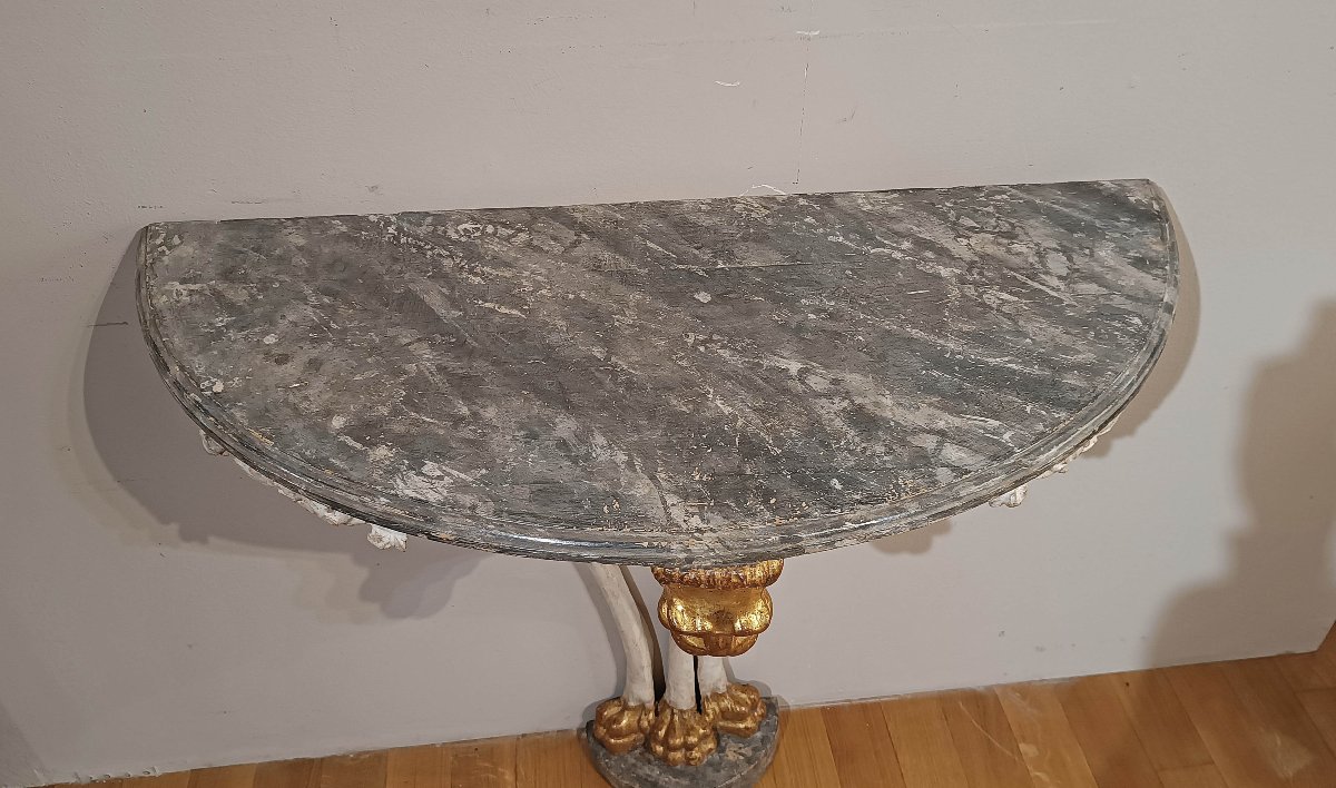 Second Half Of The 18th Century Painted Wood Console Table-photo-4