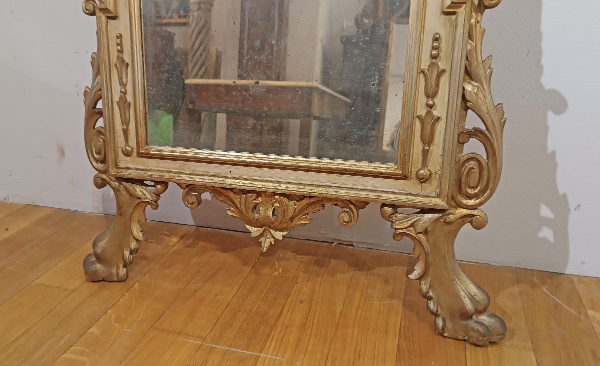 Second Half Of The 18th Century Neoclassical Mirror With Small Amphora -photo-4