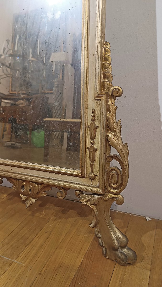 Second Half Of The 18th Century Neoclassical Mirror With Small Amphora -photo-1