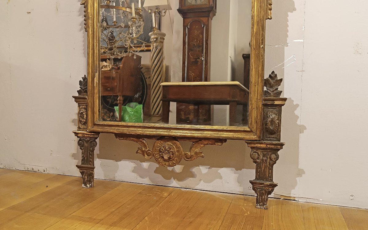 Second Half Of The 18th Century Neoclassical Mirror With Sphinx-photo-3